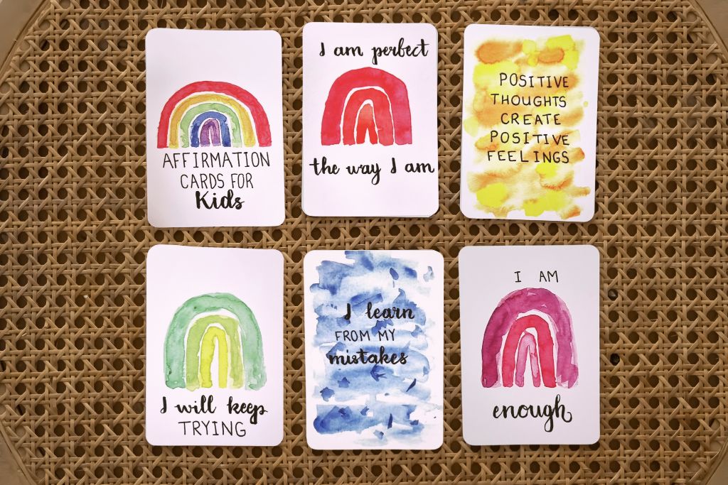 6 encouraging kids affirmation cards