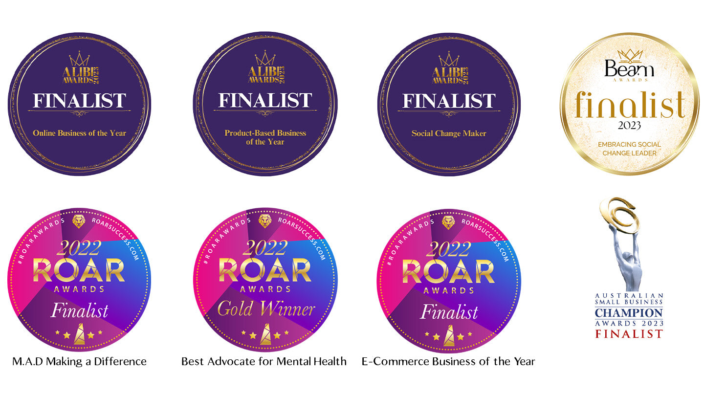 Recognition badges for various awards