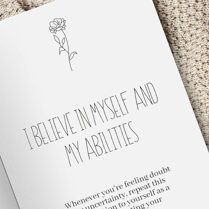 daily affirmation book with 365 affirmations for self-care