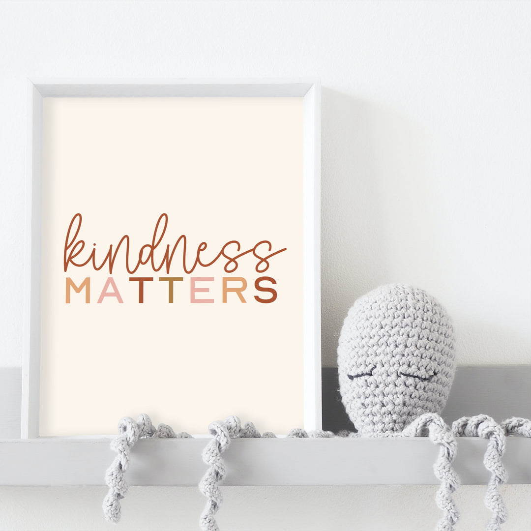 inspirational digital wall prints, kindness matters