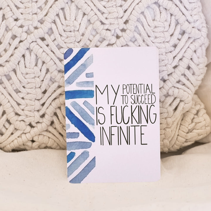 affirmation cards with swear words